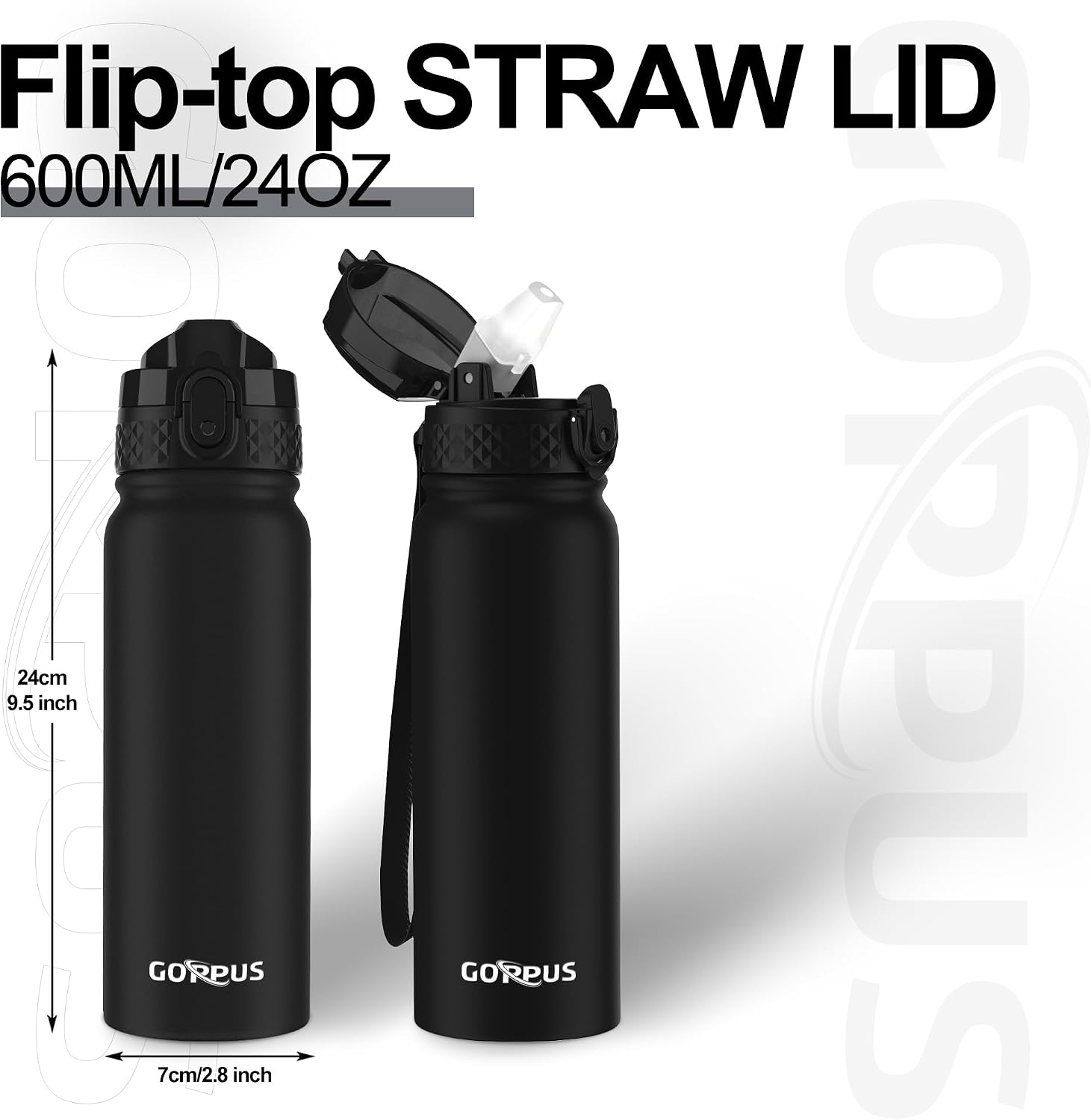 Detalle 2 de GOPPUS 600ml stainless water bottle