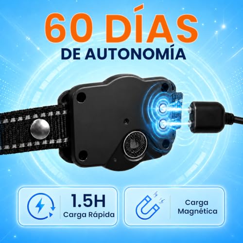 Detalle de Collar Antiladridos Holercoco: 3 Modos de Ultrasonido y Vibración para Perros, IPX7