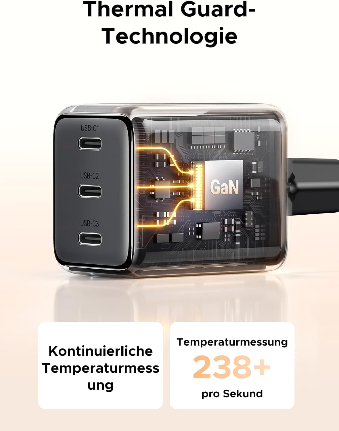 Thumbnail 5 de UGREEN 30W GaN USB C Ladegerät 3 Ports