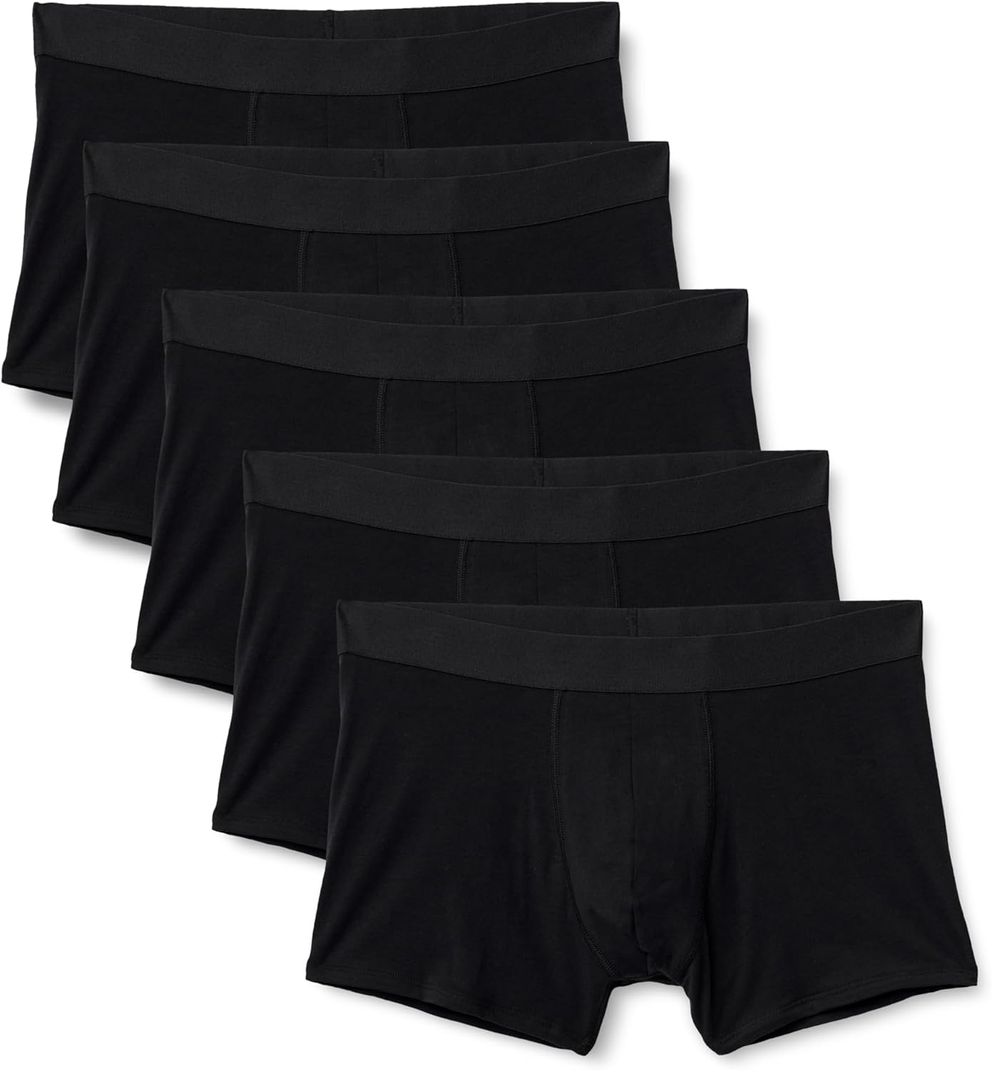 Detalle de Amazon Essentials Men's Cotton Jersey Boxer Shorts Underwear, Pack of 5