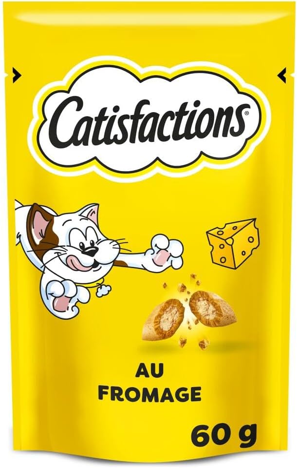 Detalle de CATISFACTIONS Friandises au Fromage – Lot de 6 Sachets 60 g