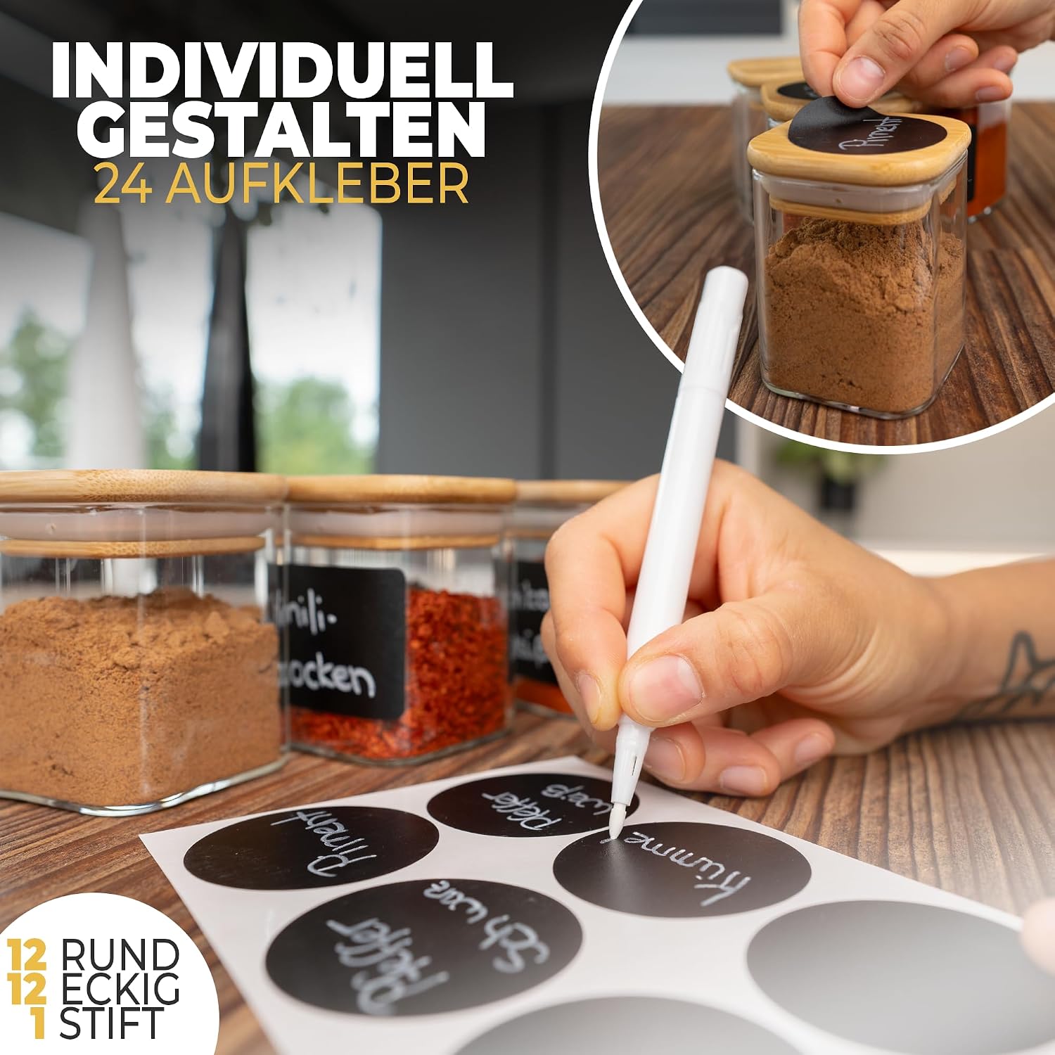 Thumbnail 4 de CLIDOR Gewürzgläser Set, 12 x 160 ml