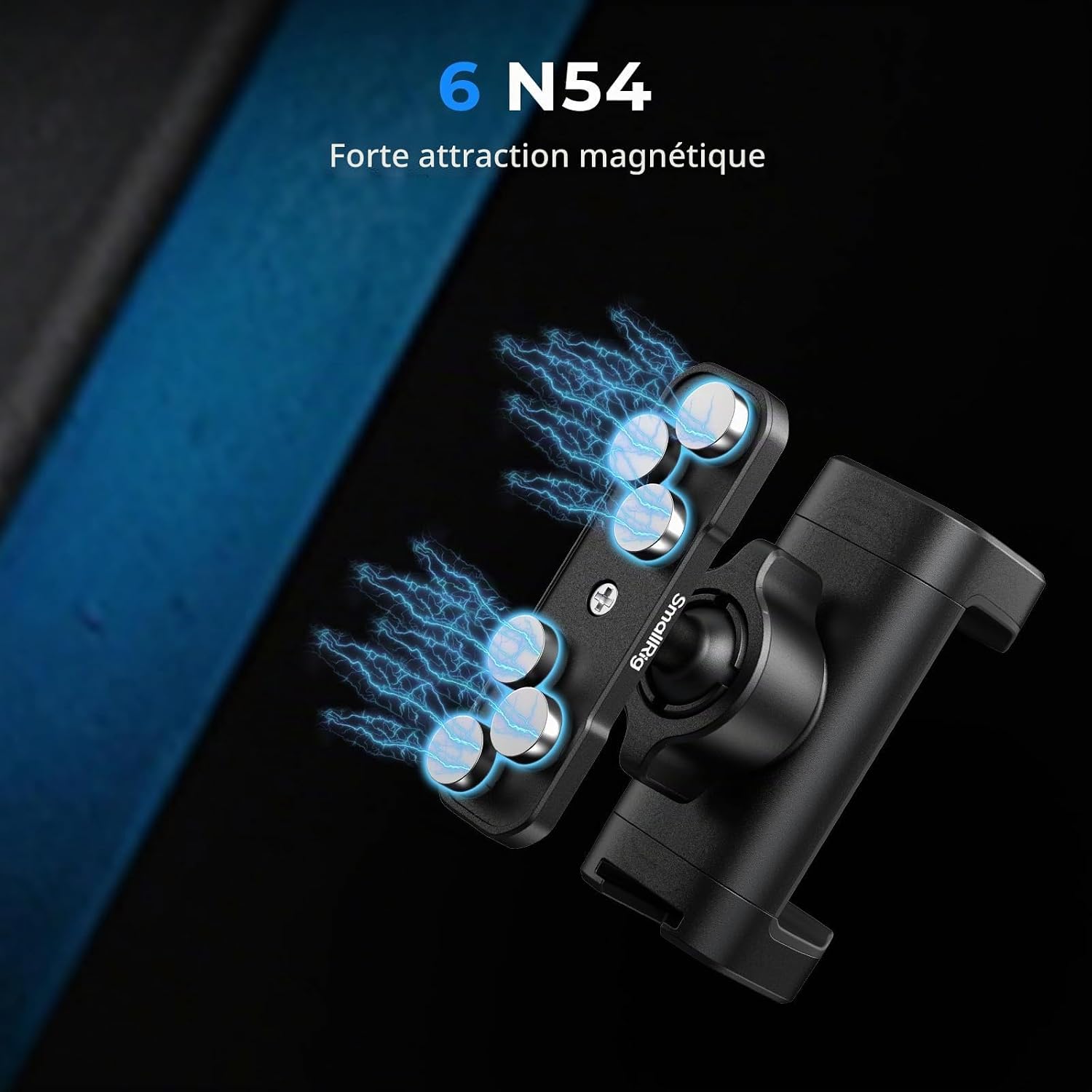 Detalle de SMALLRIG Support magnétique pour téléphone 5582 — Base en alliage avec rotule 360°