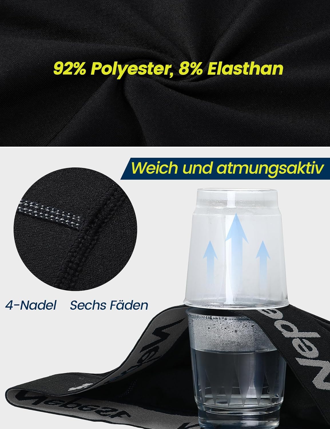 Thumbnail 4 de Nepest Radunterhose Herren Gepolstert 4D – Atmungsaktiv, Schnell Trocknend, Breiter Bund
