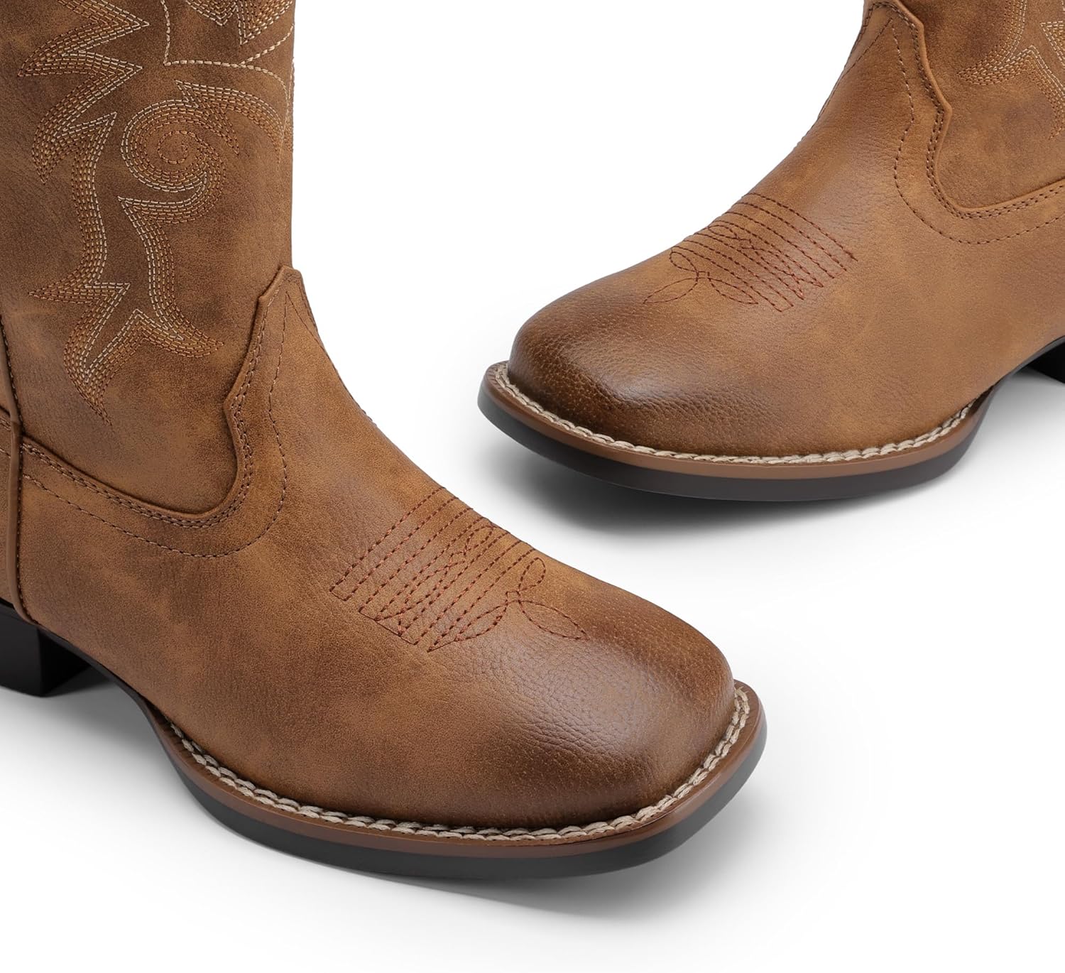Thumbnail 3 de DREAM PAIRS Women's Embroidered Square Toe Mid-Calf Western Boots