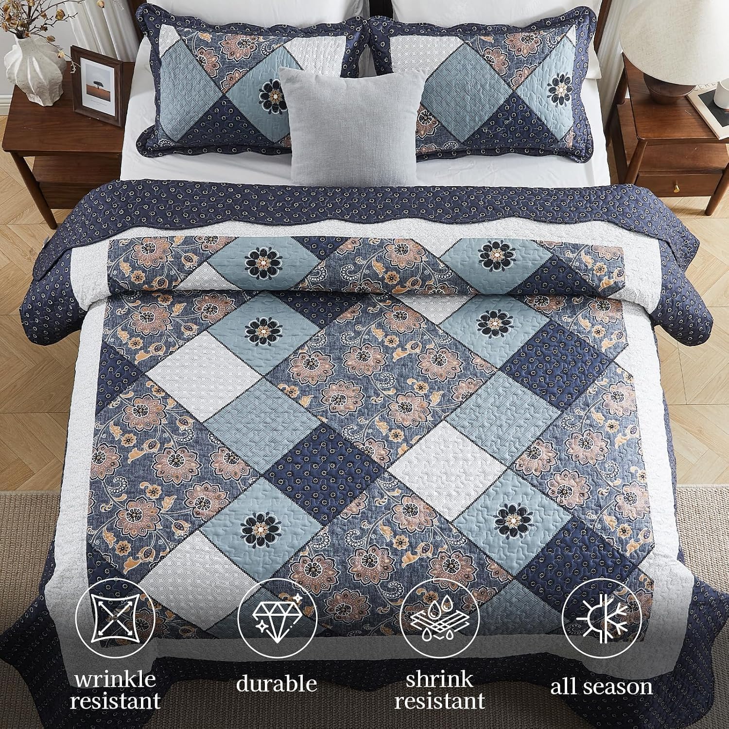 Detalle 2 de ENJOHOS Queen Quilt Set