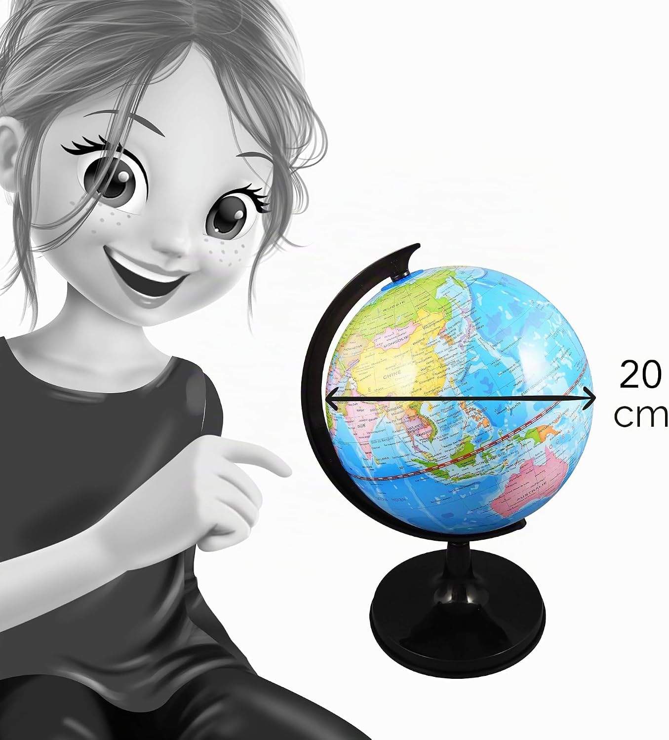 Thumbnail 6 de BUKI France Globo Terrestre 20 cm per Bambini – Scoperta del Mondo