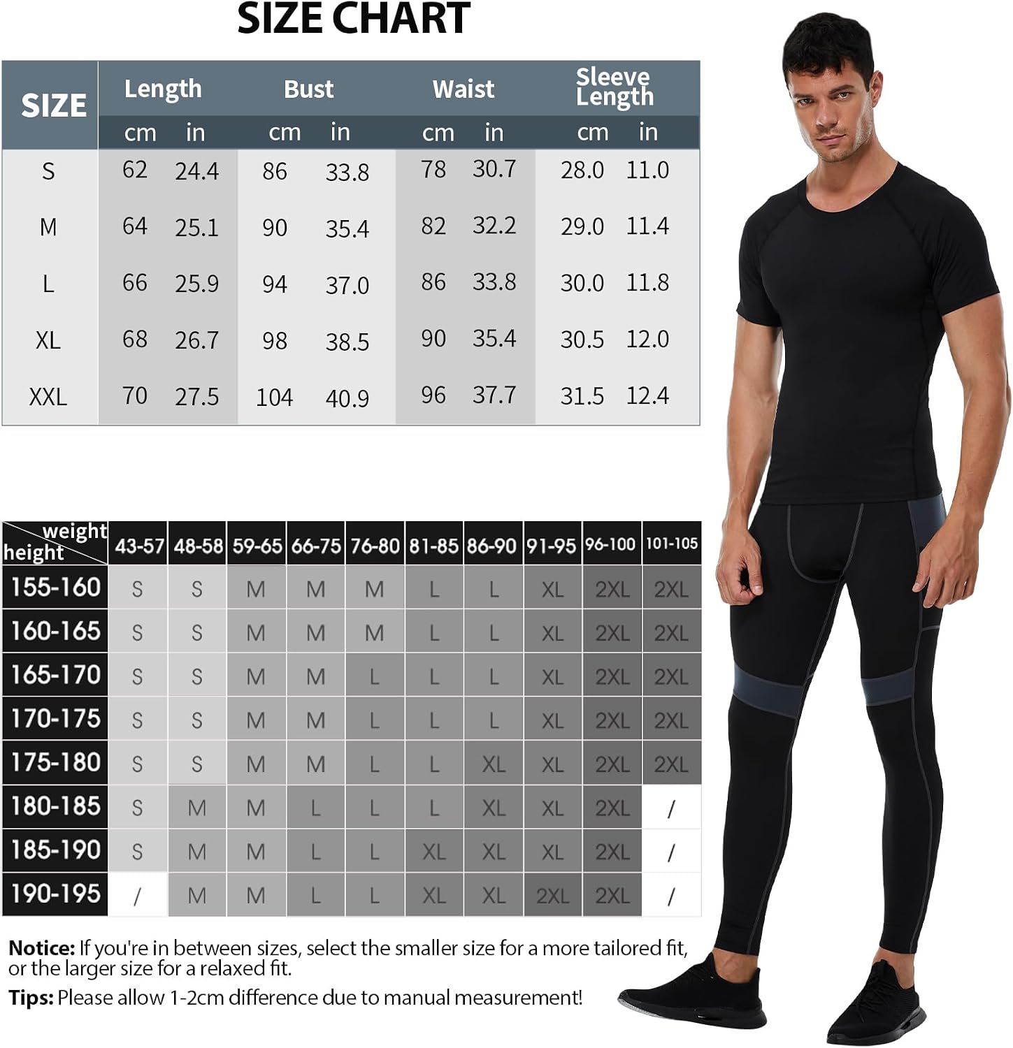 Thumbnail 6 de POIHIDE Men's Compression Shirt Short Sleeve Base Layer – Lightweight, Breathable Fitness Top
