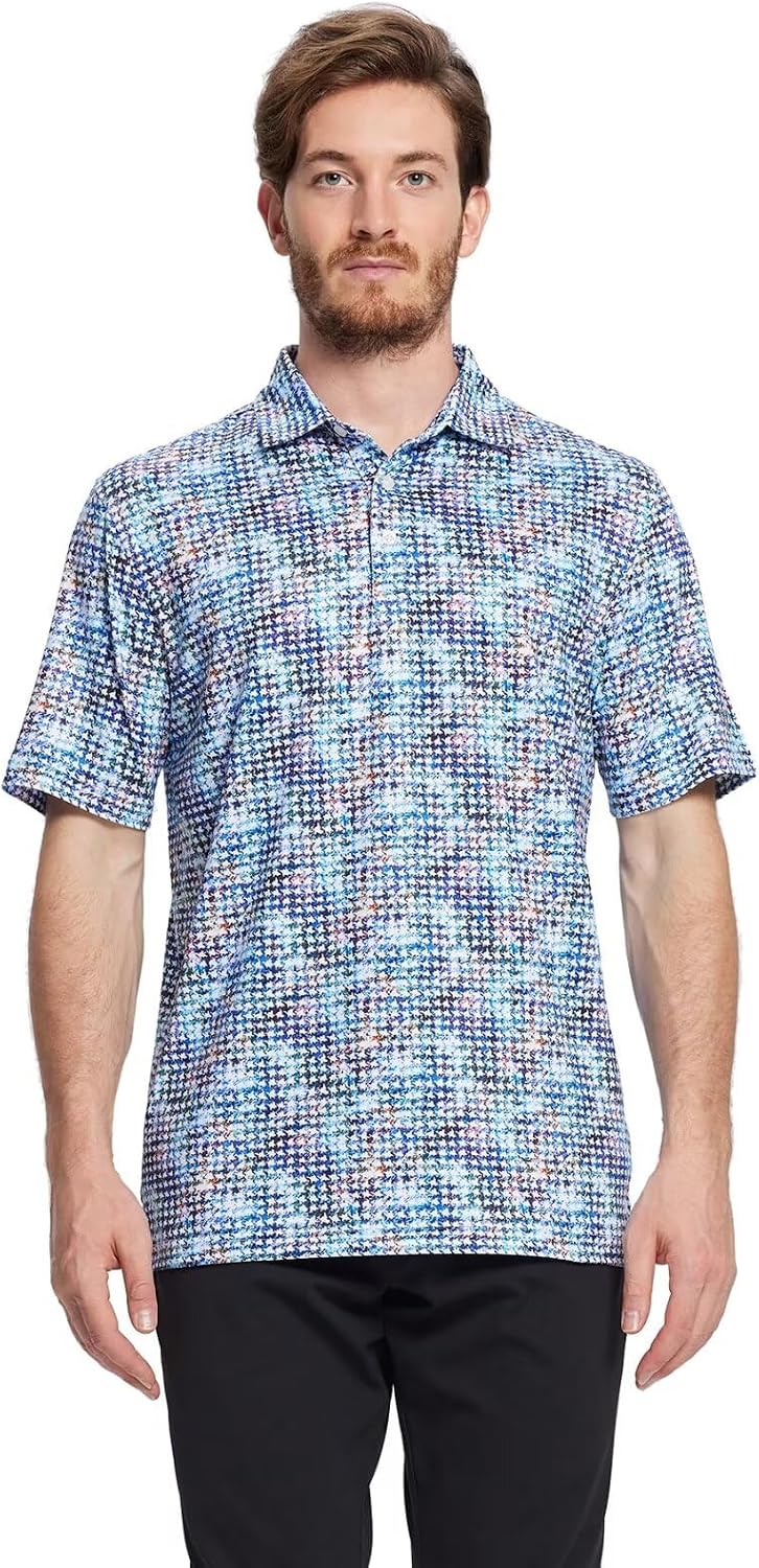 Thumbnail 1 de Golf Shirts for Men Dry Fit Short Sleeve Print Performance Moisture Wicking Polo Shirt