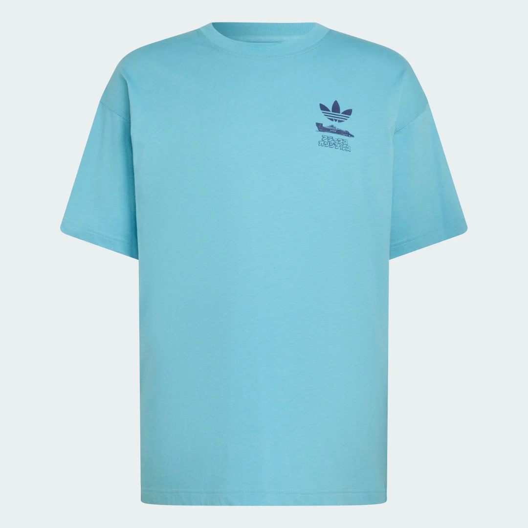 Detalle 2 de Camiseta estampada Japanese Racing manga Adidas en azul