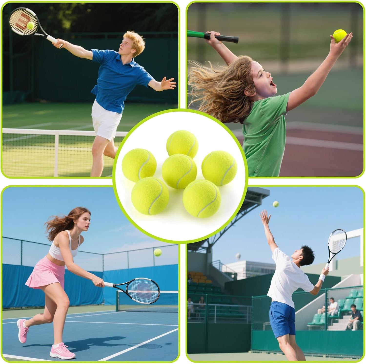Detalle de PHOEPET Tennis Balls, 6-Pack