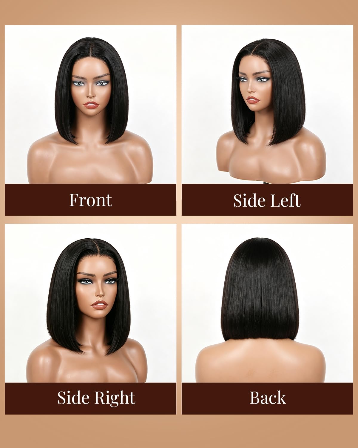 Detalle 1 de Simmel 7x6 Human Hair Bob Wig