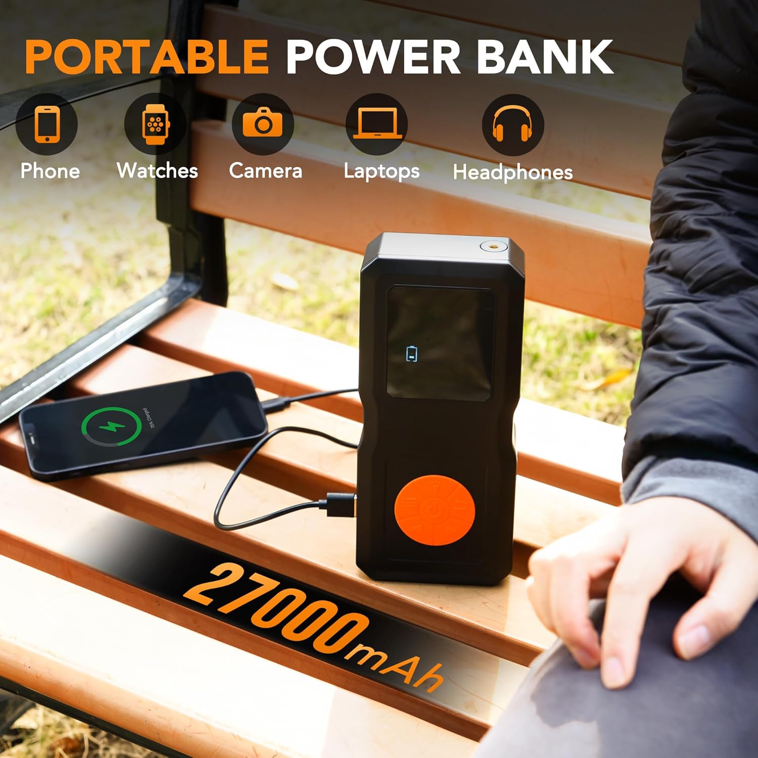 Thumbnail 5 de 9-in-1 Jump Starter Power Pack with Air Compressor and 4500A Peak Jump Starter