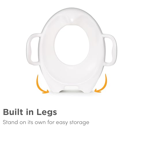 Detalle de Munchkin silla para entrenamiento de baño resistente con manijas y patas (blanco)
