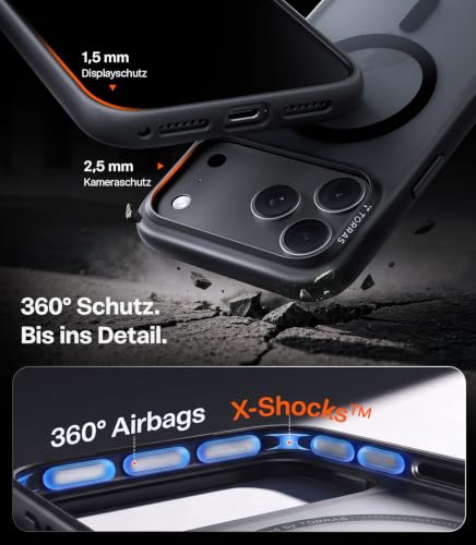 Detalle 2 de TORRAS Guardian-Mag für iPhone 18 Pro Hülle – Schwarz
