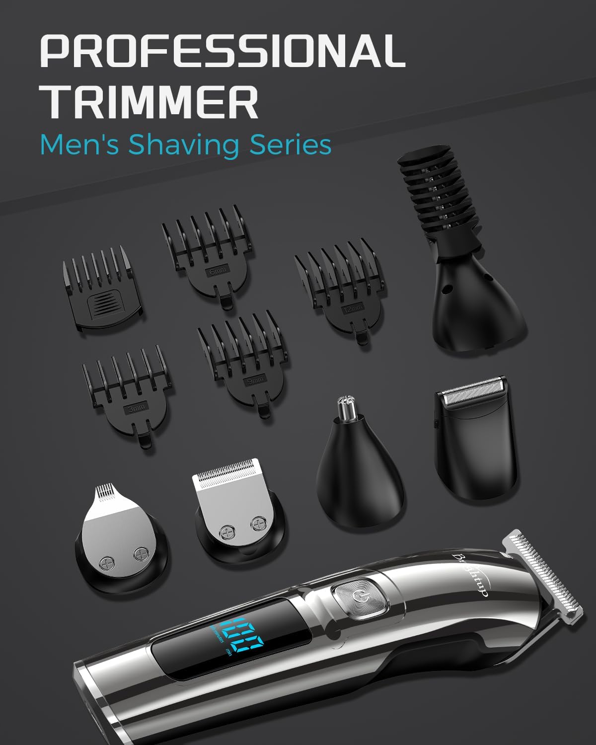 Thumbnail 5 de Brightup Beard Trimmer for Men Electric Razor & Shaver Kit (Cordless, IPX7 Waterproof)