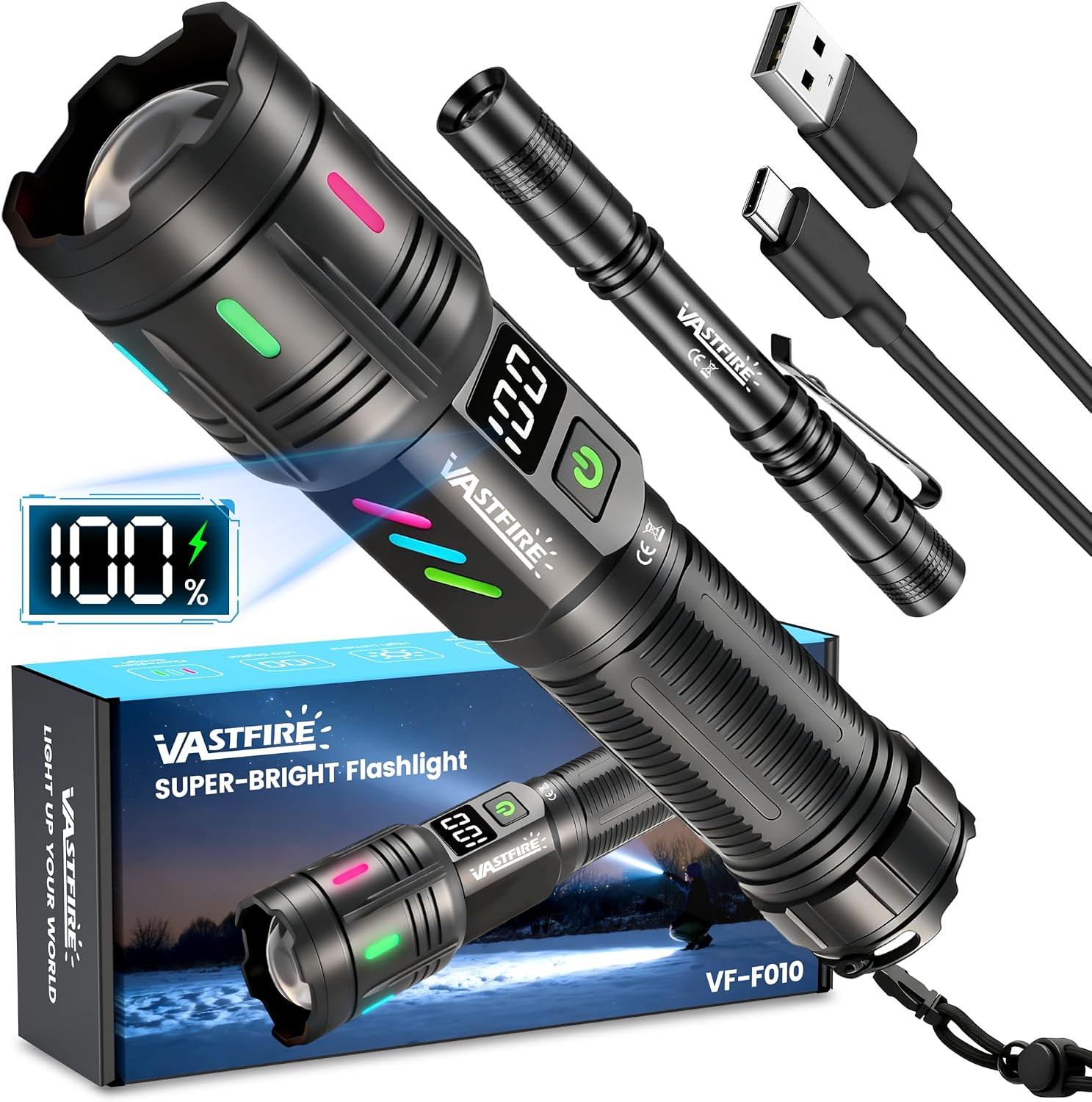 Detalle de VASTFIRE Super Bright Torch 5000ft Range