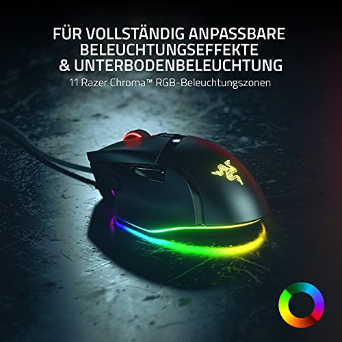 Detalle de Razer Basilisk V3 – Kabelgebundene Gaming Maus mit 11 Tasten, neigbarem HyperScroll und Chroma RGB