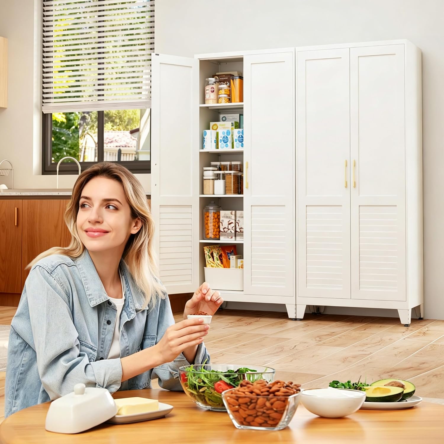 Detalle de Metal Pantry Cabinet 71-inch