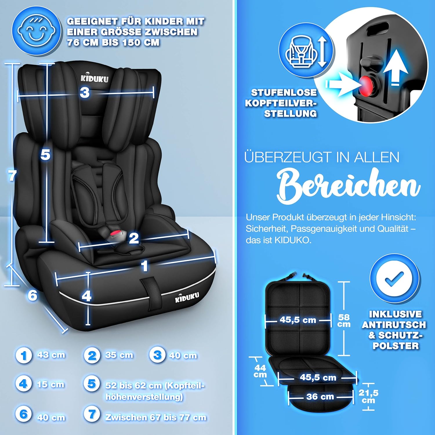 Thumbnail 4 de KIDUKU Kindersitz 9-36 kg mitwachsend 👶