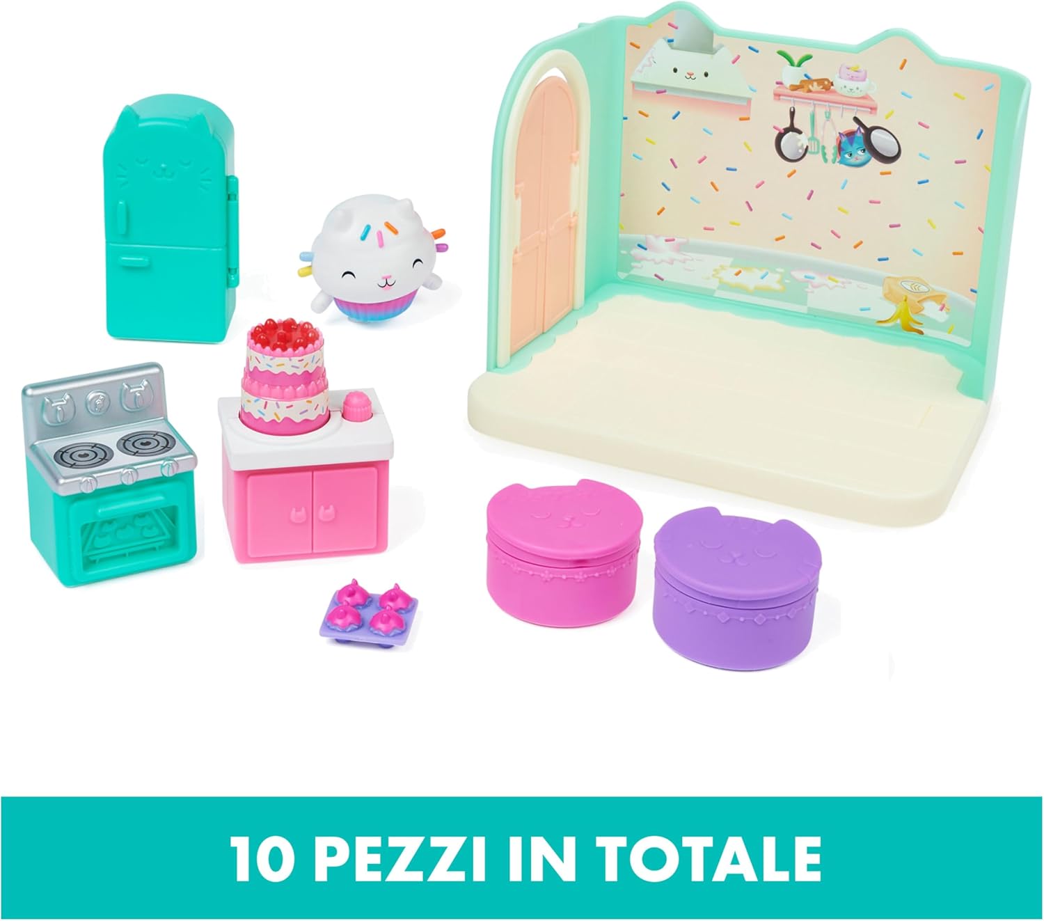 Thumbnail 1 de Gabby's Dollhouse, La cucina di gattino Dolcetto - Mini playset cucina per Gabby’s Dollhouse