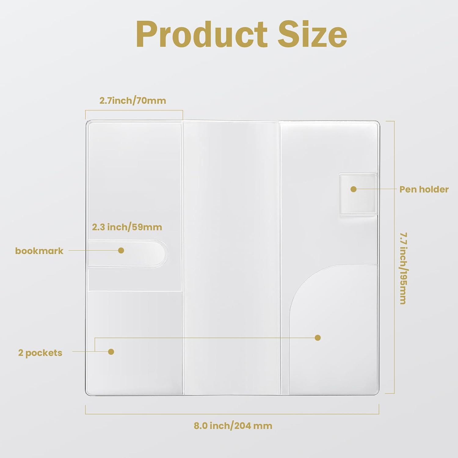 Detalle de DILVREWA Clear Cover for Hobonichi Weeks 2026 Planner, PVC with Pen Holder