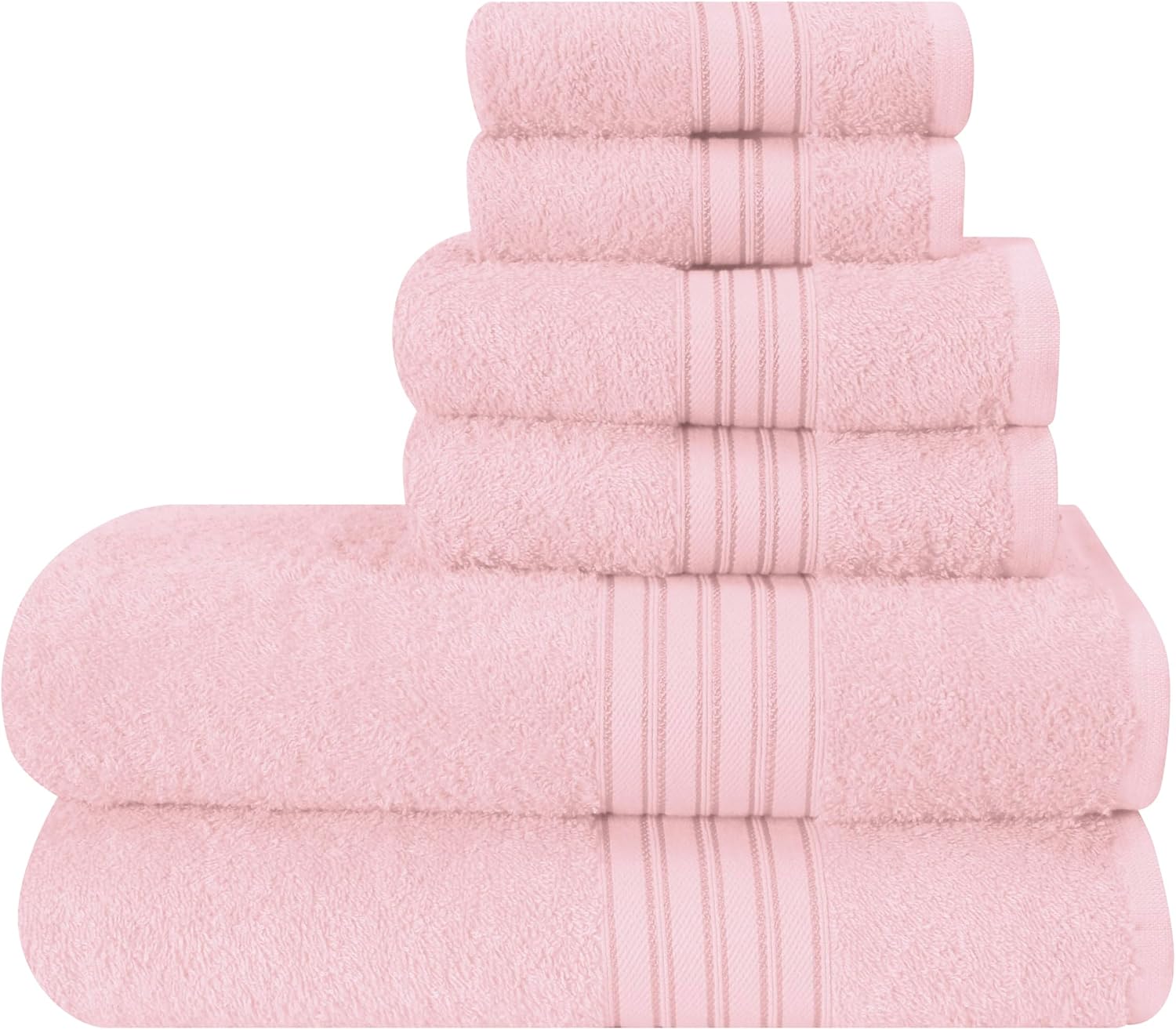 Detalle de BOUTIQUO Cotton Towel Set, 6-Pack