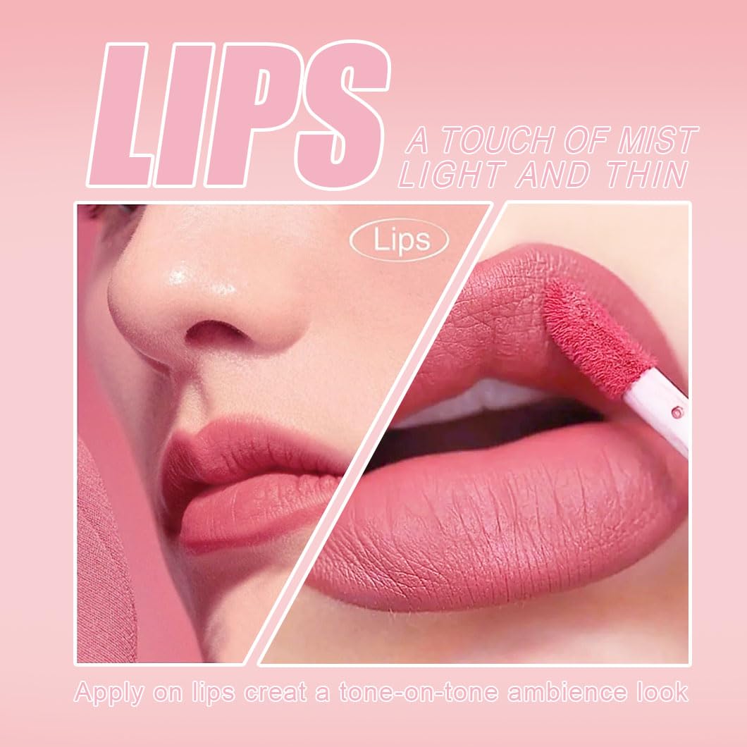Thumbnail 6 de 3PCS Soft Romantic Nude Liquid Lipstick Set, Matte Nude, Rose & Creamy Shades