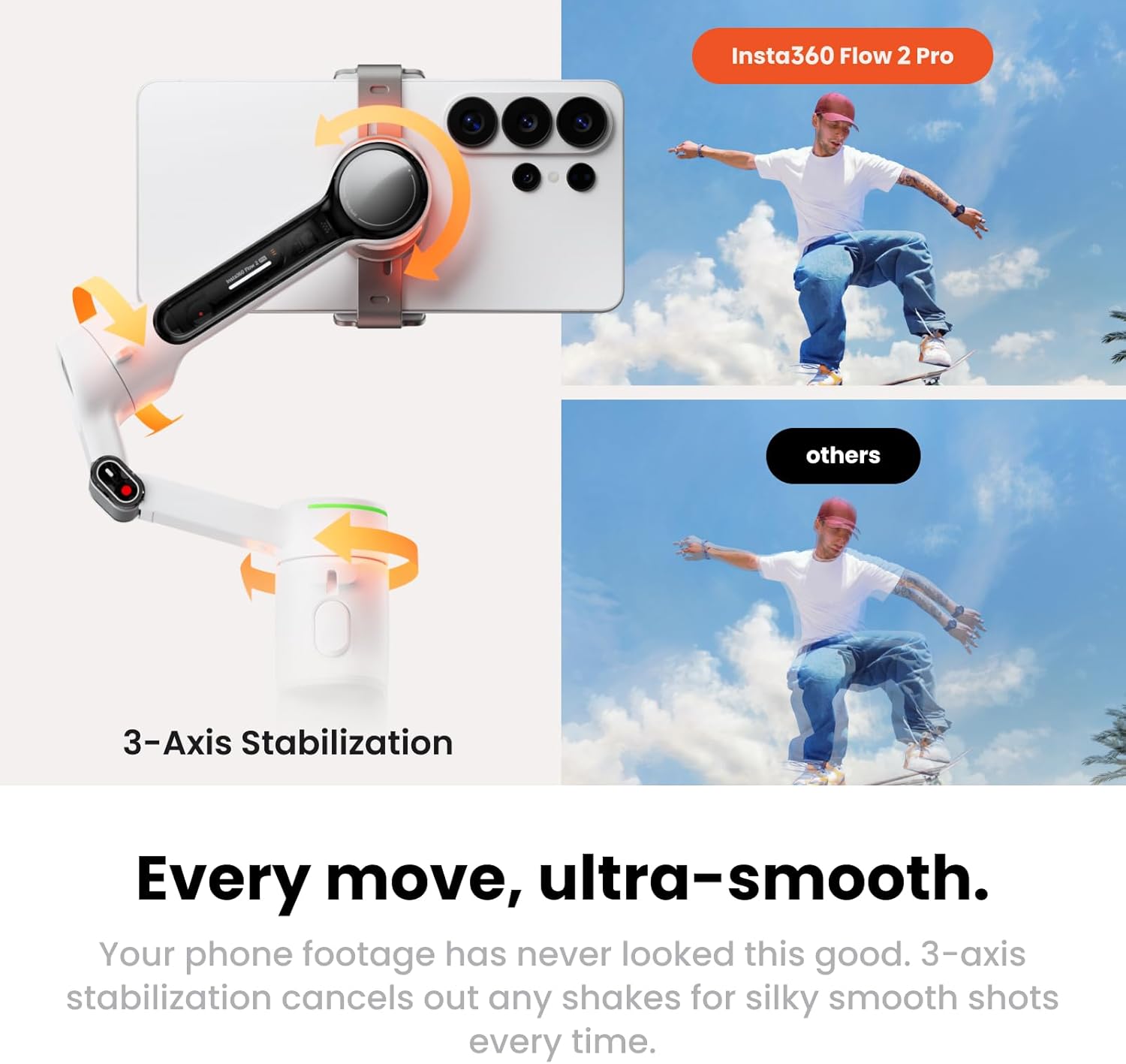 Thumbnail 6 de Insta360 Flow 2 Pro Creator Bundle Gray – Foldable AI Phone Gimbal