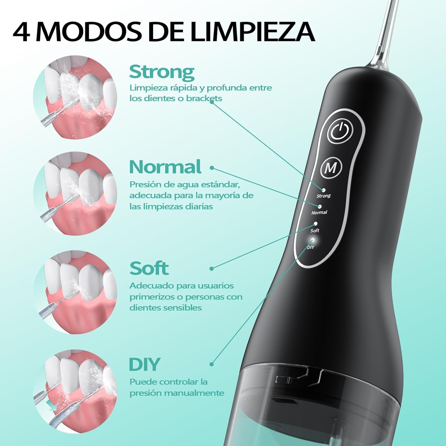 Thumbnail 2 de OasiSmile Irrigador bucal portátil 5 boquillas
