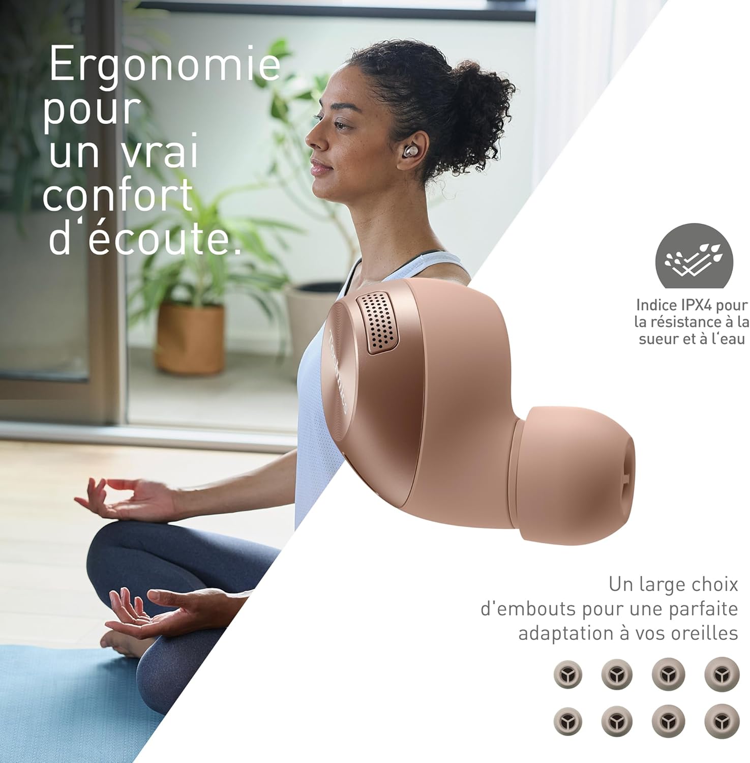 Thumbnail 3 de Technics EAH-AZ40M2EN: Écouteurs sans fil avec ANC et multipoint – rose
