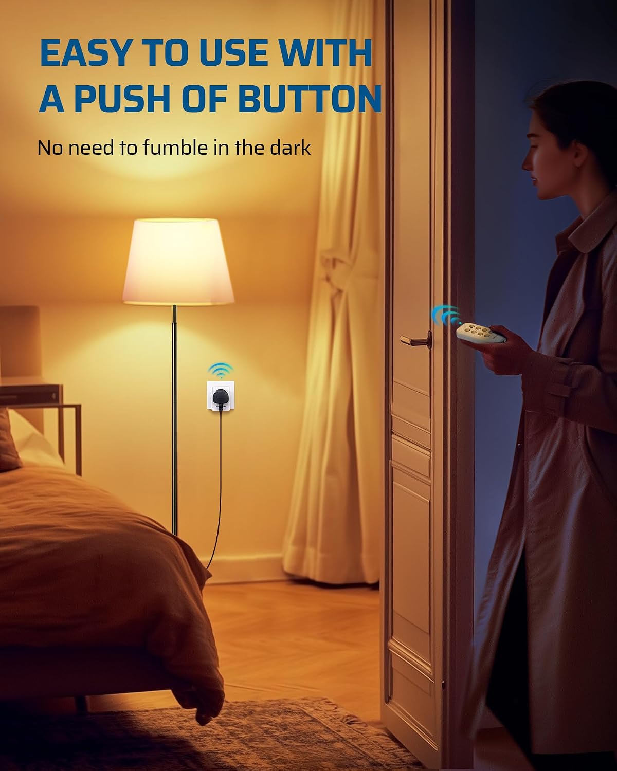 Thumbnail 5 de DEWENWILS Remote Control Plug Socket: Programmable, expandable wireless light switch with 3 sockets and 30m range