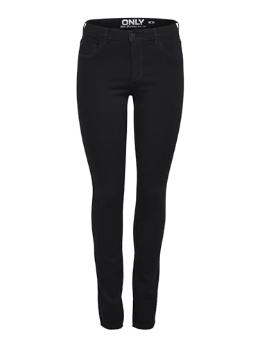 Detalle de ONLY Onlrain Reg Skinny Cry6060 Noos Jeans – Schwarz Denim, Größe L EU