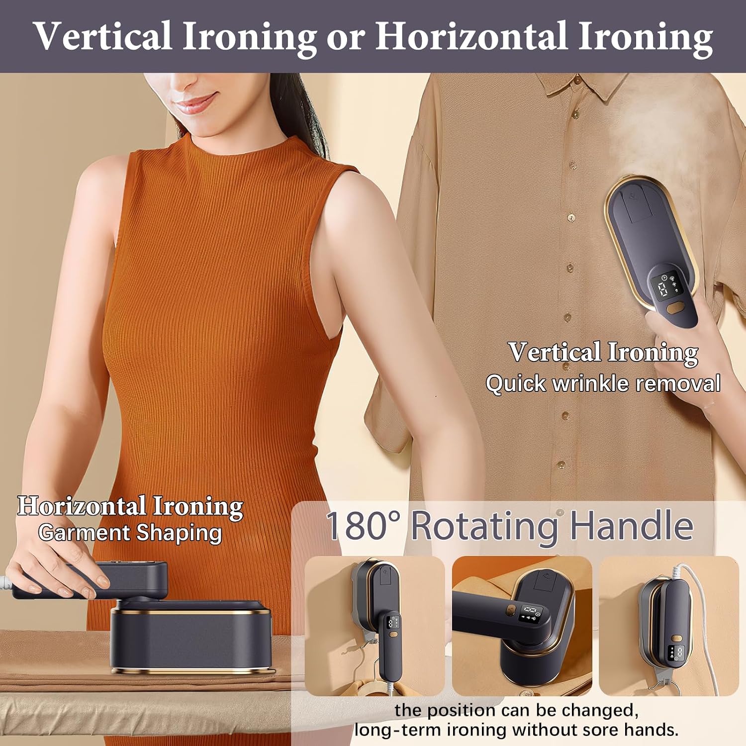 Thumbnail 4 de Steam Iron Travel Steamer with LCD Screen