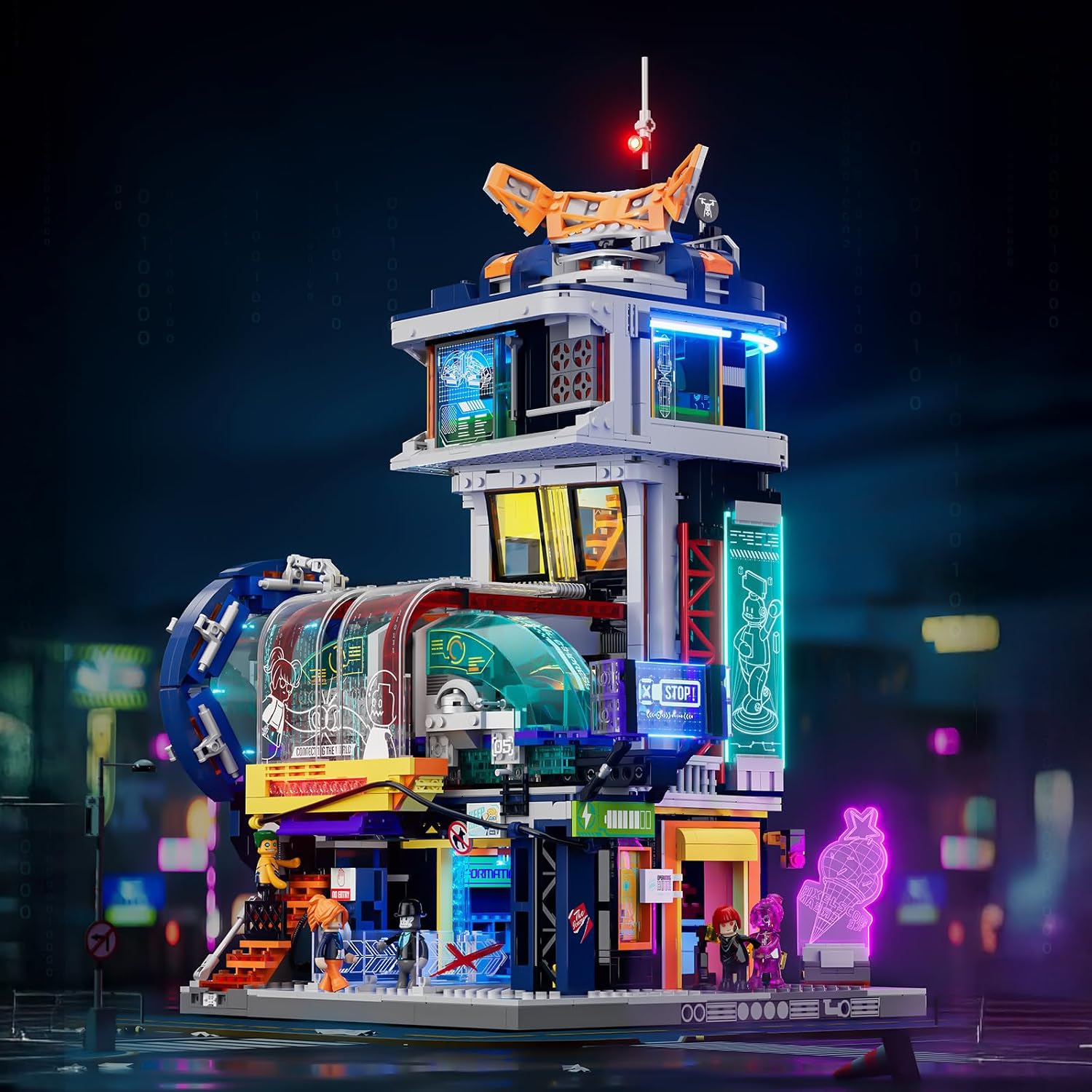 Thumbnail 6 de Lumibricks Cyberpunk Station 2760 pièces 🧱