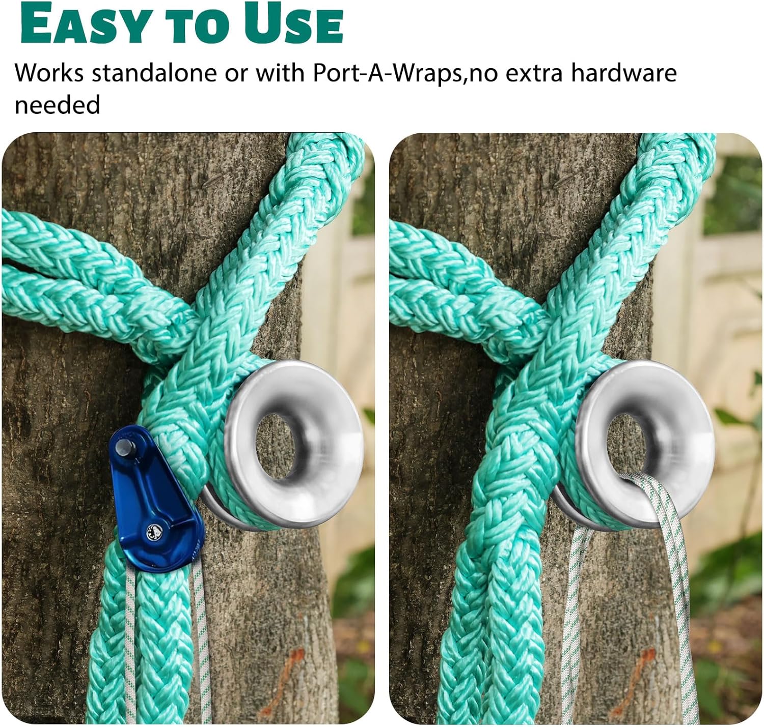 Thumbnail 4 de Rigging Ring Sling - 1.2" x 6’ Arborist Rope with Low Friction Ring (15t Max Load)