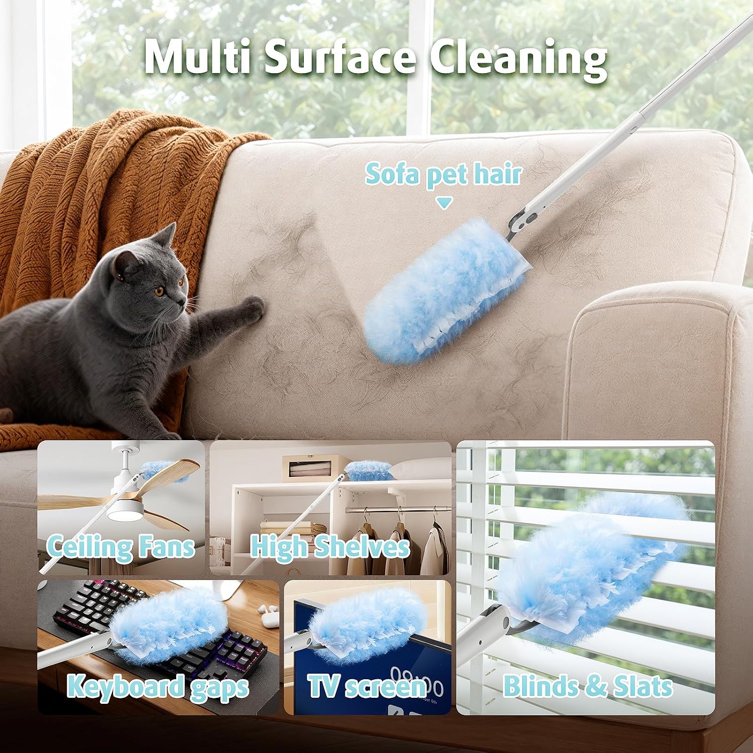 Detalle de 30 Count Heavy Duty Duster Refills with 3 ft Extendable Handle Starter Kit