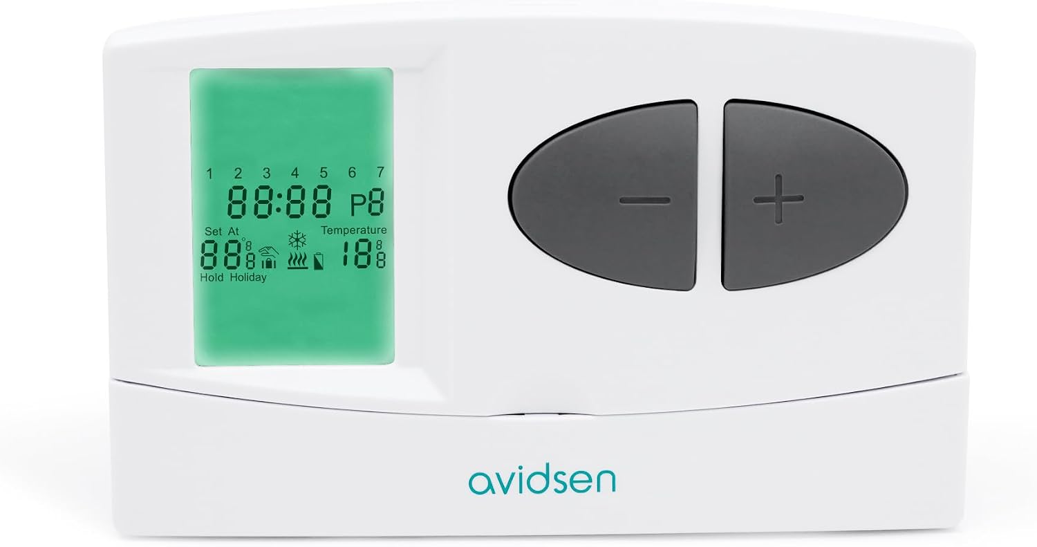 Detalle de Avidsen 103953 7 Giorni – cyfrowy termostat programowalny, biały