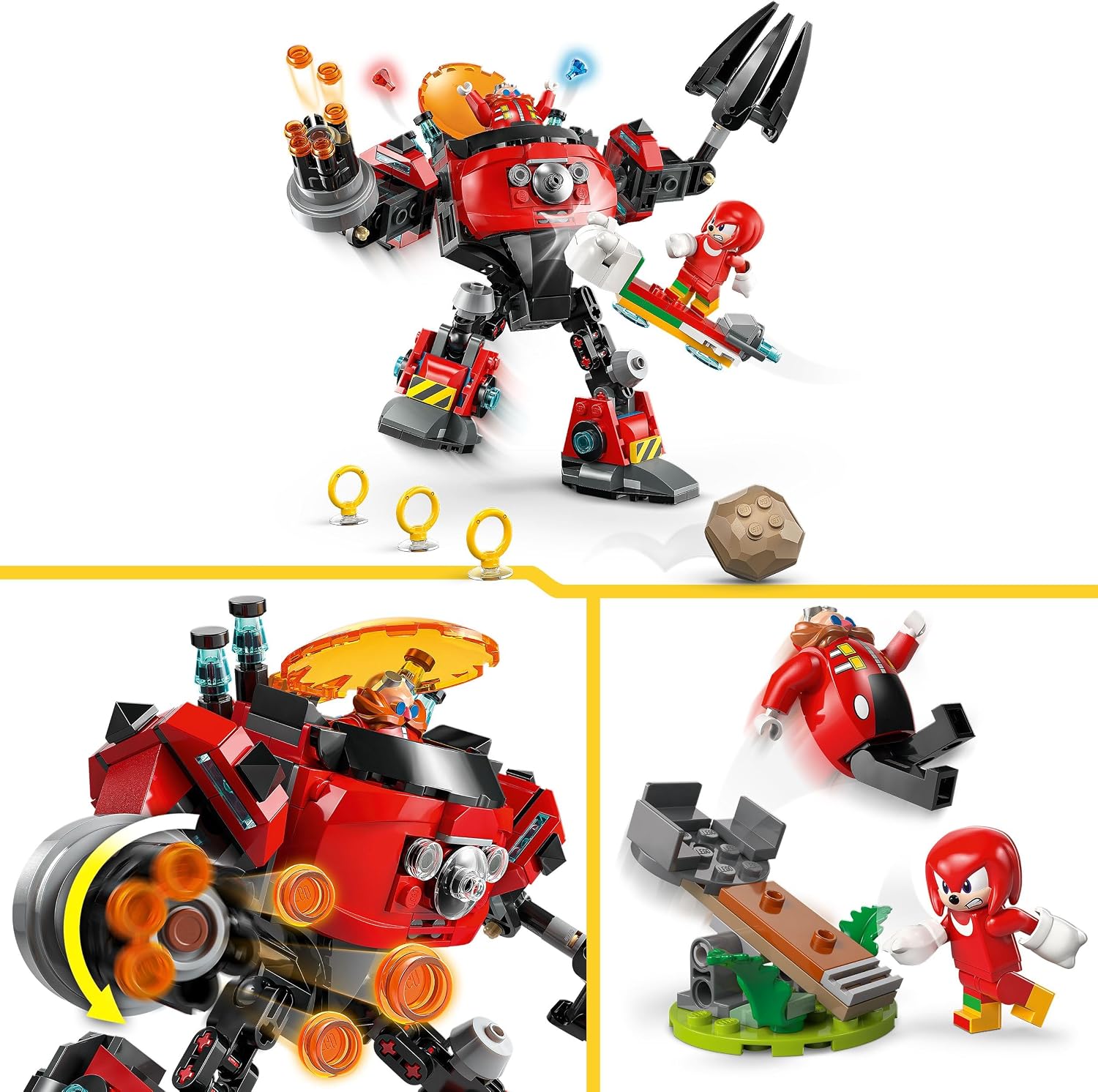 Thumbnail 2 de LEGO Sonic The Hedgehog Knuckles Contre l’Egg Crusher - Jouet Robot 77005