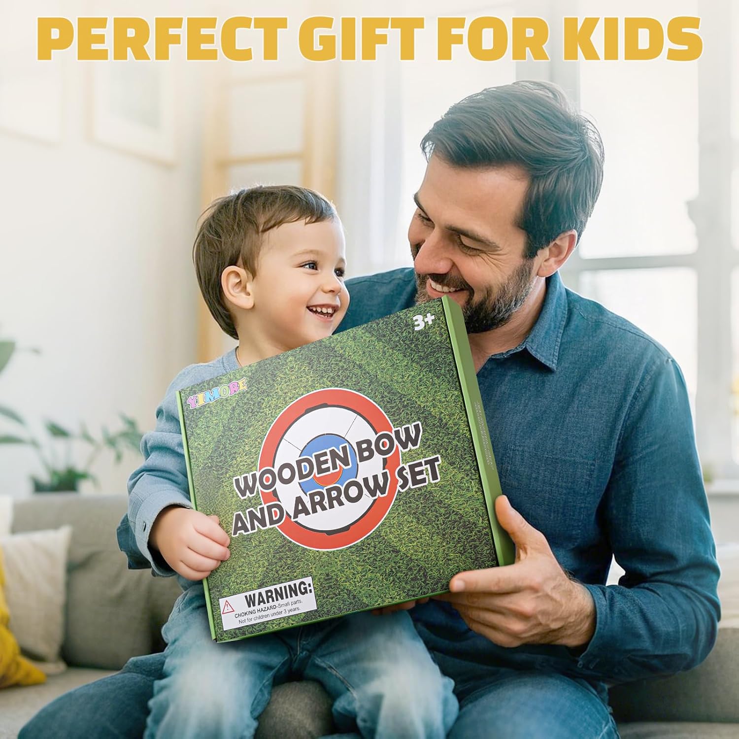 Thumbnail 6 de YIMORE Set Arc e Frecce per Bambini – Tiro con l’Arco in Legno con Frecce a Ventosa e Bersagli (3+)