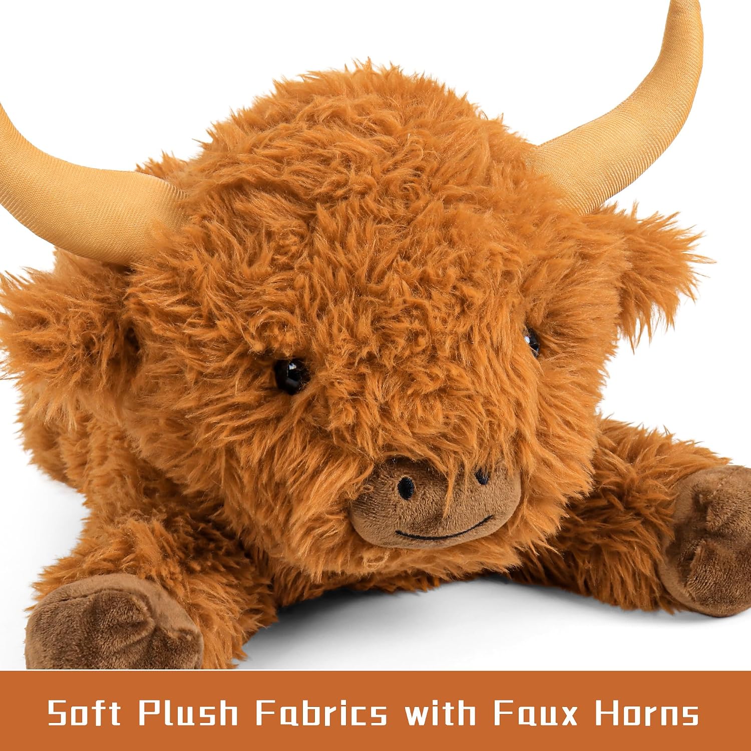 Thumbnail 3 de Wepop 5lbs Highland Cow Weighted Stuffed Animal — 22in Giant Plush for Relaxation and Decor