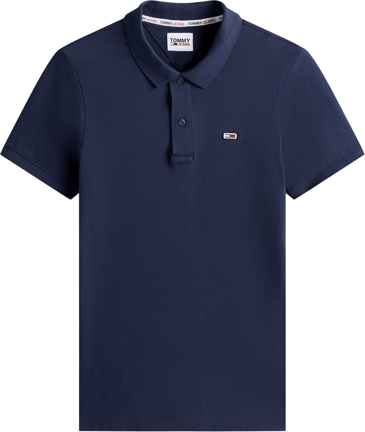 Detalle 2 de Tommy Jeans Herren Poloshirt Kurzarm Slim Fit – zeitloser Klassiker in 100% Baumwolle