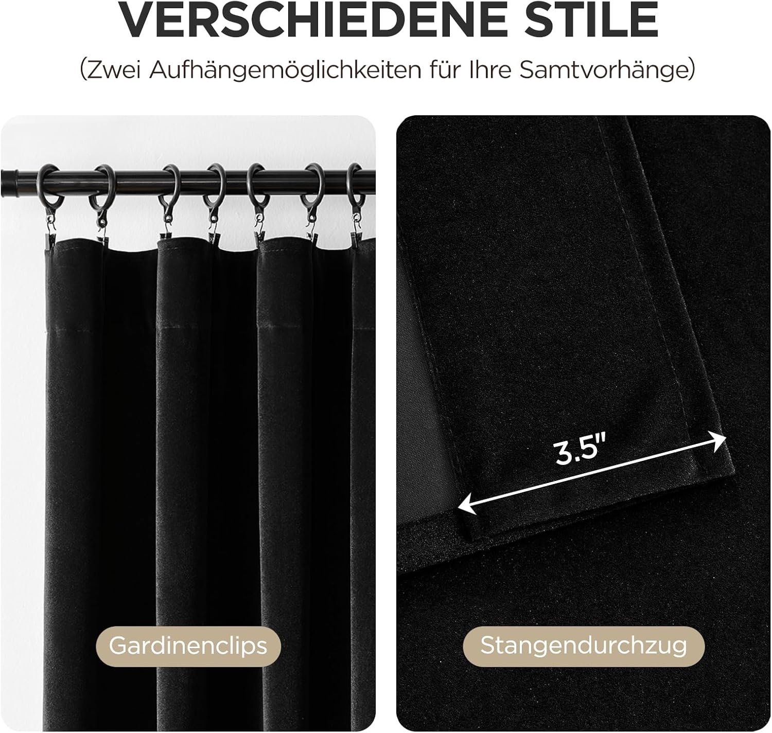 Detalle 2 de Joydeco Verdunkelungsvorhang Schwarz 240 x 140