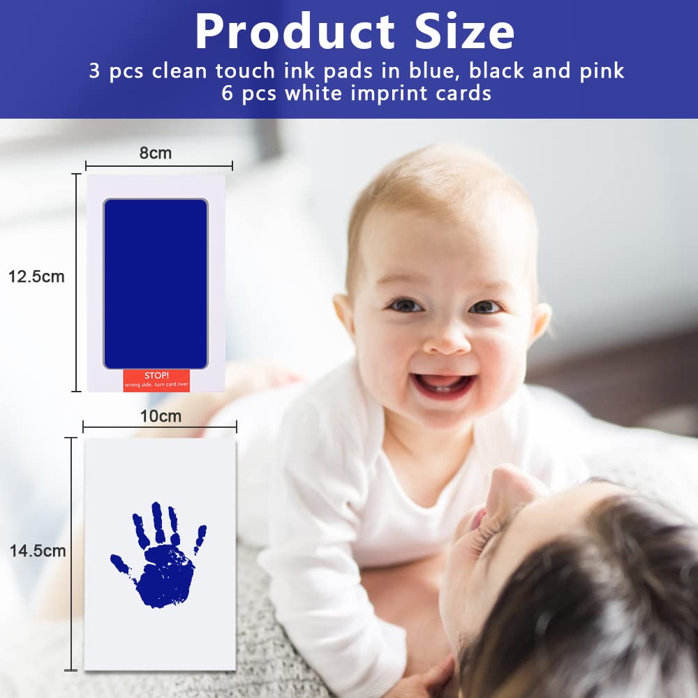 Thumbnail 1 de Vicloon Baby Abdruck Set – Hand- und Fußabdruck mit Clean-Touch Technologie, 3x Stempelkissen und 6 Druckkarten