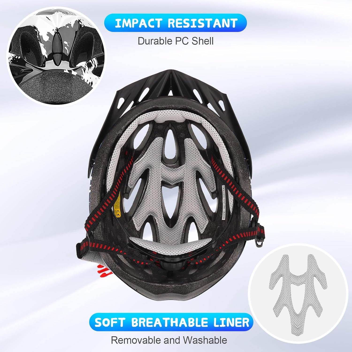 Thumbnail 3 de DmTown Kinderfahrradhelm verstellbar 50–58 cm (3–14 Jahre) für Fahrrad, Skate & Scooter