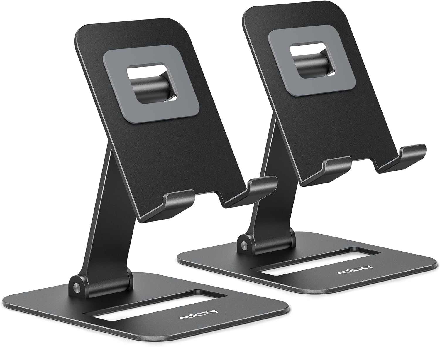 Detalle de Nulaxy A6 Dual Folding Cell Phone Stand, 2-Pack, Aluminum, Adjustable