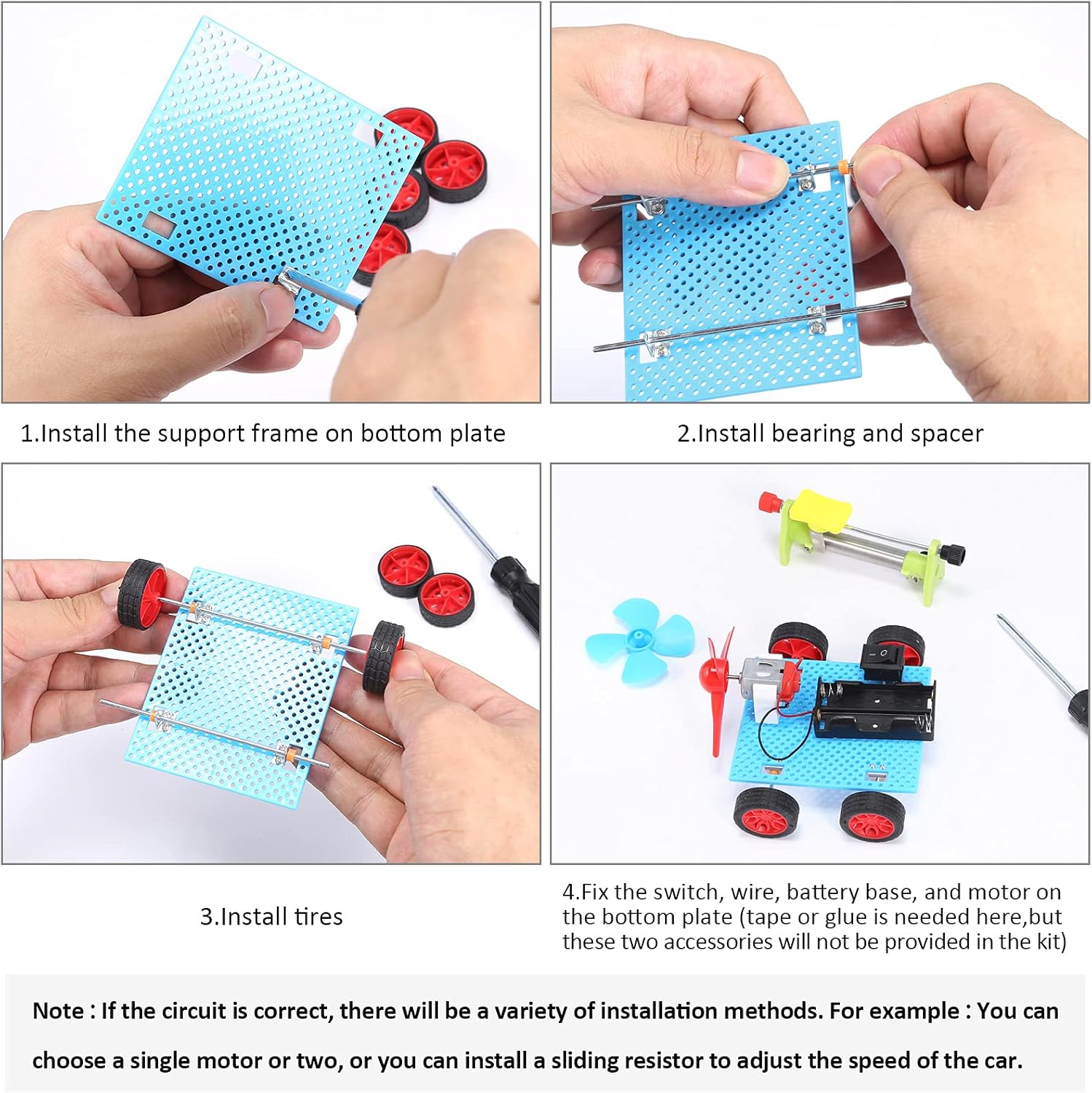 Thumbnail 6 de Sntieecr Electric Circuit Learning Kit (Car Model Assemble) – STEM DIY physics experiment set for 14+