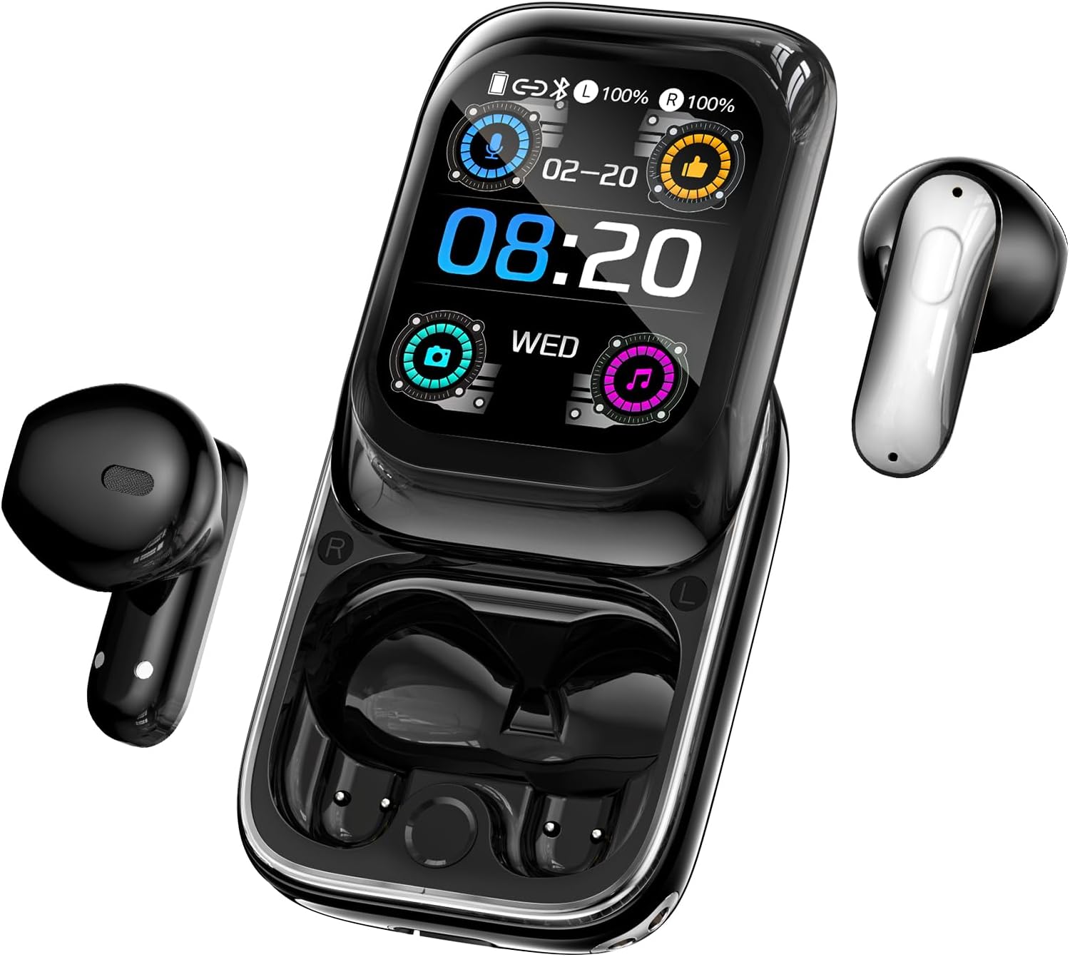 Detalle de Neu 2026 KI Übersetzungskopfhörer – 3-in-1 Echtzeit Übersetzer, HiFi-Sound und LCD-Touchscreen