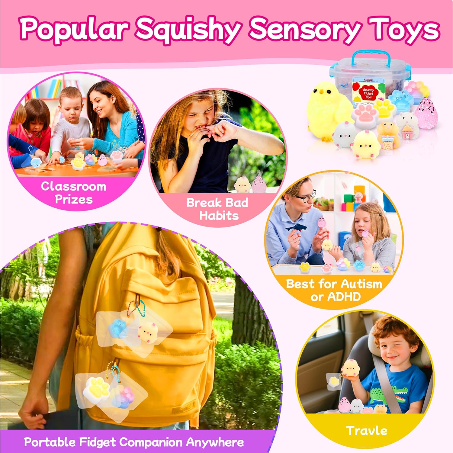 Thumbnail 6 de 10 Pack Taba Squishy Toys Kit with Toy Box