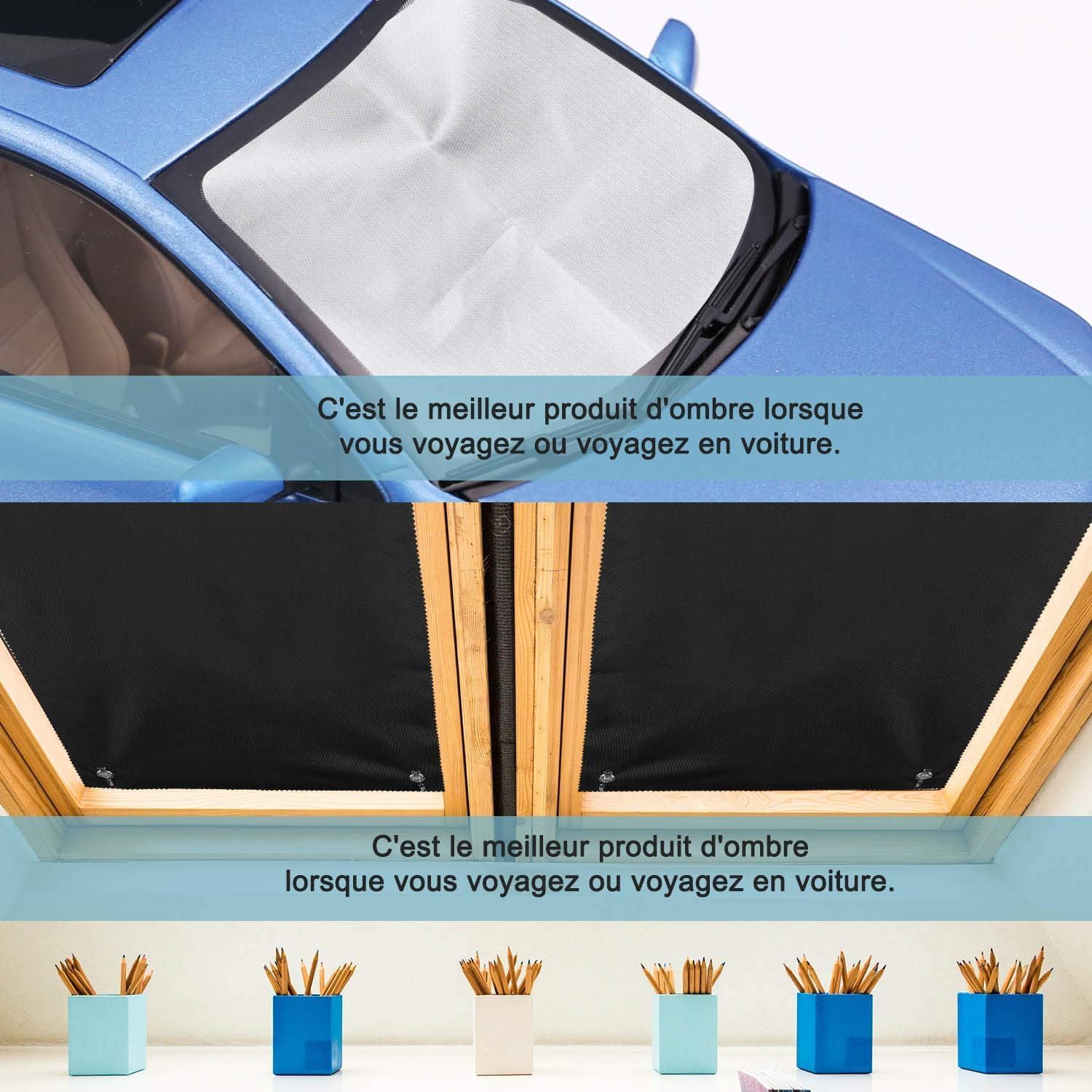 Thumbnail 6 de johgee Dachfenster-Rollo Thermo Sonnenschutz mit Silberbeschichtung (32×76 cm, ohne Bohren)